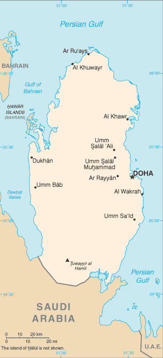 world map qatar